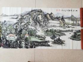 （终身保真）韩绍先 国画 136x68cm作品 议价 
韩绍先，笔名：墨石，1954年生，现为中国美术家协会会员、北京东方祥和书画院常务副院长、文化部中国国际书画艺术研究会副秘书长、中国国家画院龙瑞工作室山水课题研究成员、黄河民族画院副院长．毕业于山东师范大学美术系，相继结业于北京画院、深造于中国艺术研究院、中国国家画院。