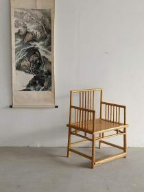 221_新中式榆木梳背扶手椅，造型古朴典雅，禅意十足，采用老榆木梁芯料加工制作，精致漂亮