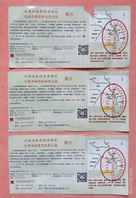 大连冰峪省级旅游度假区发票3种，同尾号701：联票、特殊群体门票、英纳湖船票。