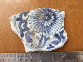 明代青花花卉纹碗瓷片标本