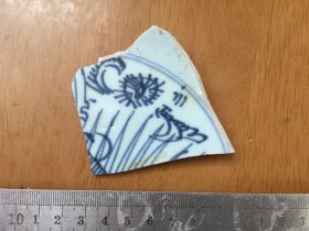 清代青花花卉纹碗瓷片标本【3】