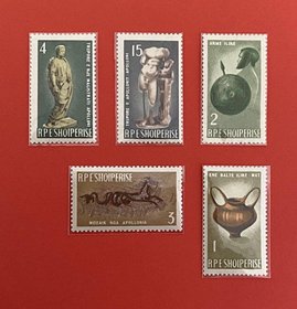 阿尔巴尼亚1964 地拉那国家博物馆藏古希腊罗马文物 5全