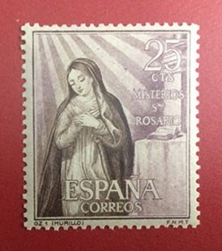 西班牙1962 穆里罗画作©圣.母领报 1全