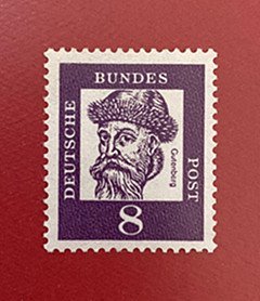 德国1961 活字印刷术古登堡  1全
