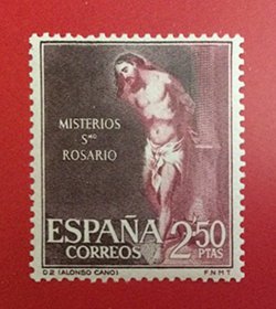 西班牙1962 阿隆索.卡诺画作©什字驾上的Jésus 1全