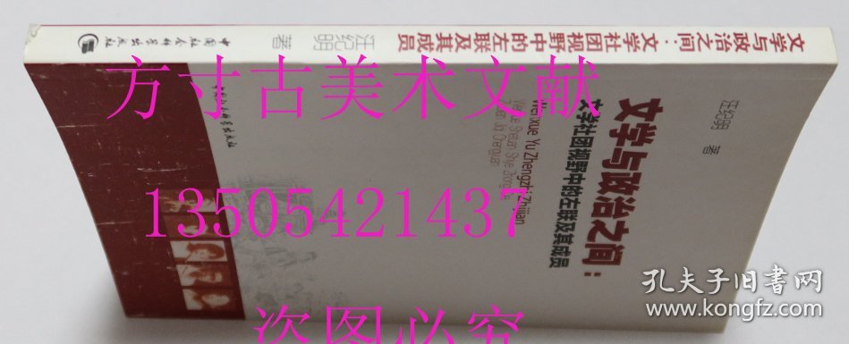 文学与政治之间 文学社团视野中的左联及其成员  汪纪明 / 中国社会科学出版社 / 2012-04 / 平装  库存近全新未使用