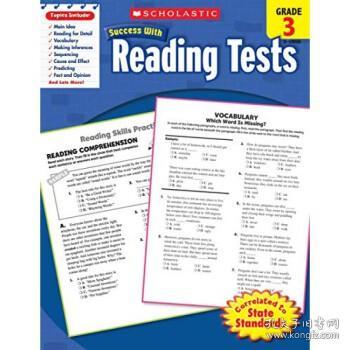 Scholastic Success with Reading Tests: Grade 3学乐成功系列练习册：三年级阅读测验