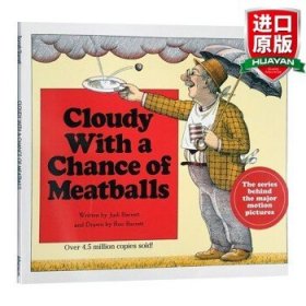 英文原版绘本 阴天有时下肉丸 Cloudy With a Chance of Meatballs