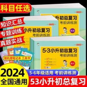 2024新版53小升初总复习试卷 语文数学英语3本全套