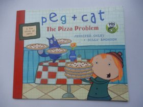 英文原版平装绘本：Peg+cat The Pizza Problem