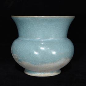 汝窑花觚，13×15