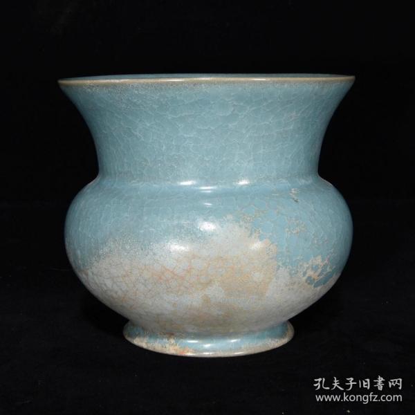 汝窑花觚，13×15