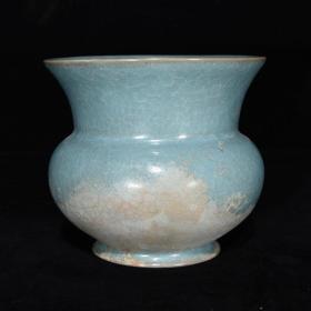 汝窑花觚，13×15