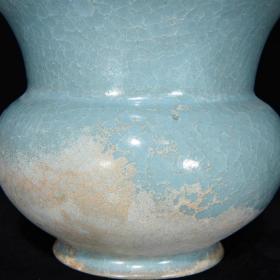 汝窑花觚，13×15