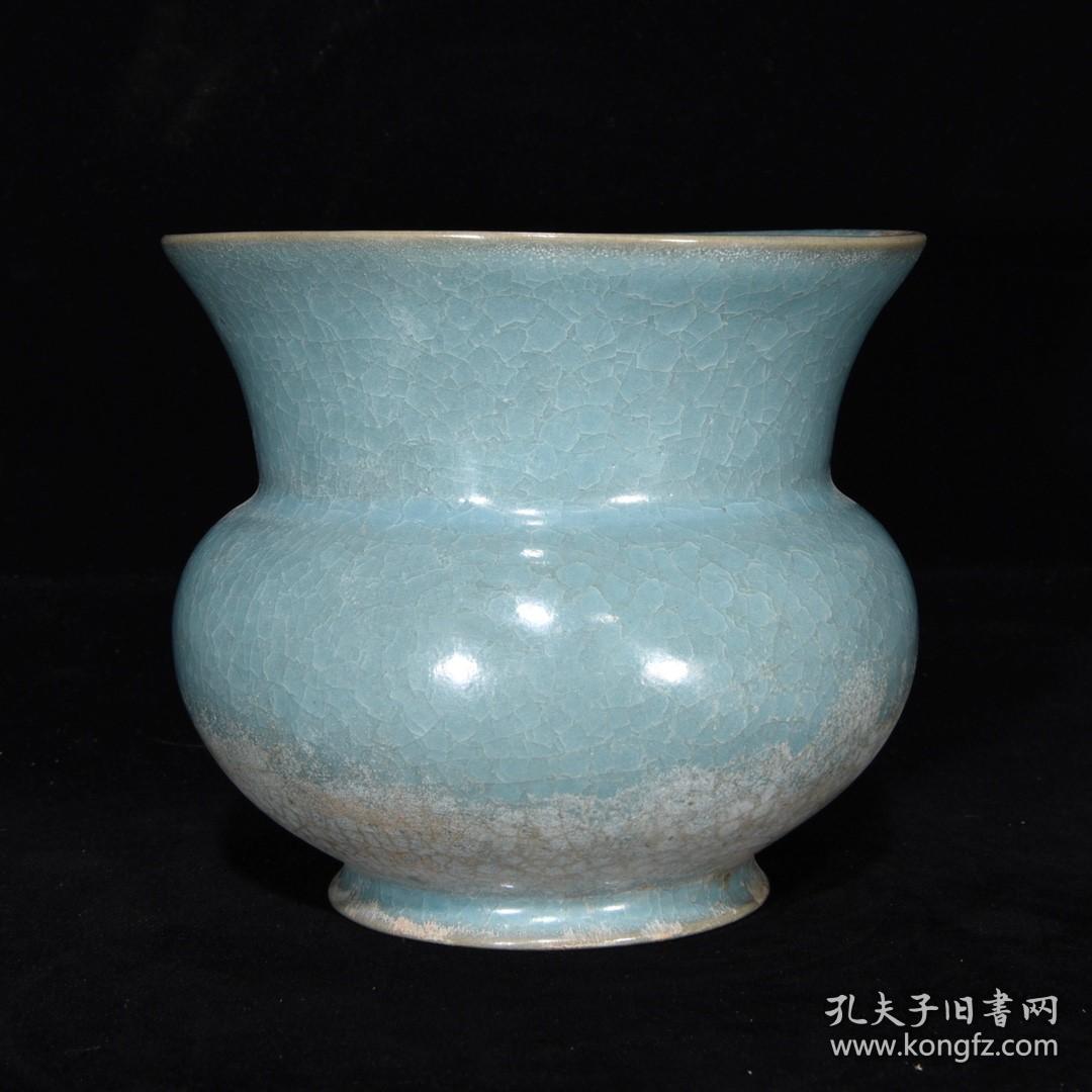 汝窑花觚，13×15