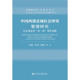 中国西部县域社会冲突管理研究