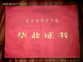 1977年北京市中等学校毕业证书