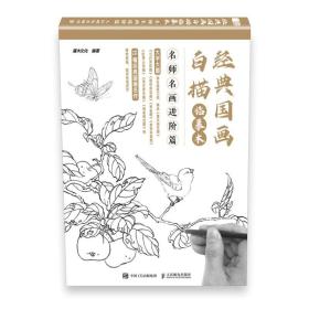 【全3册】经典国画白描临摹本.名师名画进阶篇+跟徐湛学国画1+2国画临摹中国画白描入门篇国画工笔画白描底稿绘画线描画册描摹本书