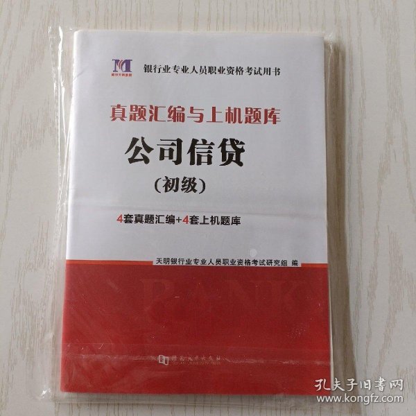 银行业专业人员2020（初级）职业资格考试用书 公司信贷 真题汇编与上机题库