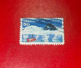美国邮票 信销 南极考察