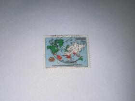 哥伦比亚信销邮票 地图