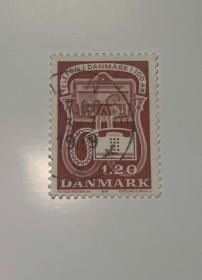 丹麦信销邮票 电话100周年