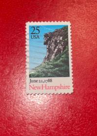 美国邮票 信销 宪法批准200周年 新罕布什尔州 25