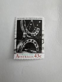 澳大利亚信销邮票 艺术家等2张合售