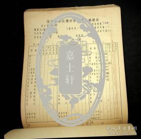 1944年復旦大学附属中学校学生成绩表（上海市-陸隆弟）（江苏无锡-丁仲镛）（浙江平湖-王之煌）等等近200人