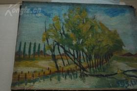 一本有力群签名的五十年苏联美术画册，附当时收进三张油画，一张水粉画