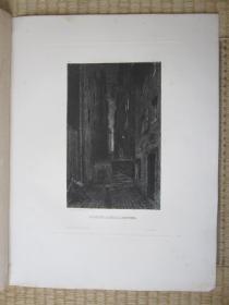 1860年原创蚀刻版画，38*29厘米，《巴黎老灯笼街》。利奥波德·弗拉芒（Léopold Flameng 1831-1911）作品， Absene Houssaye配文
