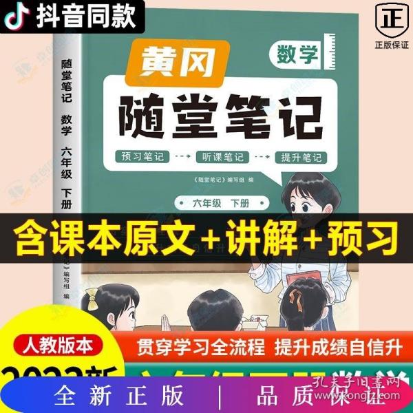 新版随堂笔记六年级下册数学部编人教版小学生重点知识集锦汇总同步解读小学课本全教材解析