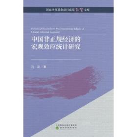 中国非正规经济的宏观效应统计研究/国家社科基金项目成果经管文库