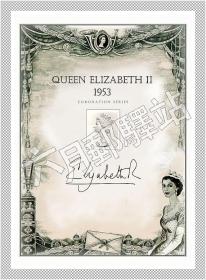 1953伊丽莎白女王登基系列邮票定位页12页26元
