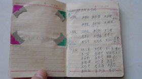 50年代：国防——飞机坦克图案（里面记录伯乐公社.曹县林河集小学学校情况，学生名单）