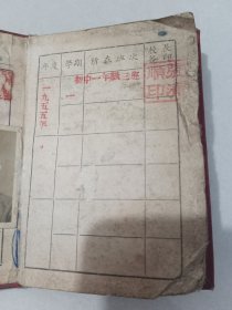 1955年济南十一中学生证（赵国梔）【货号：T2-151-40】自然旧，正版。详见书影，实物拍照