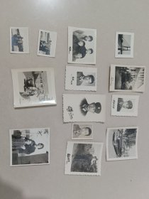 军人家庭照片13张合售（尺寸不一）【货号：T2-151-41】自然旧，正版。详见书影，实物拍照