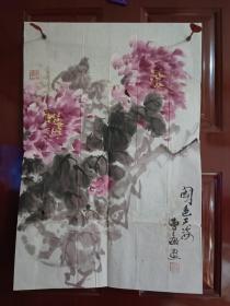 曹敏-国色天姿  精品国画1张（宣纸，软片，画心尺寸：68*46cm）作品终身保真【货号：西4-352】详见书影，实物拍照