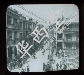 玻璃幻灯片 香港皇后大道 (1902) 编号504