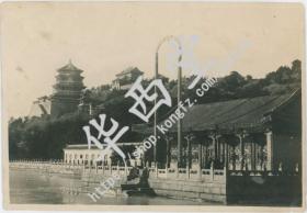 清末民国 老照片《北京颐和园 对鸥坊码头》1918年 来自美国私人相册