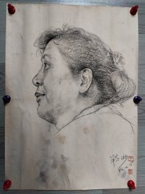 知名画家王淼田作素描《路渺》