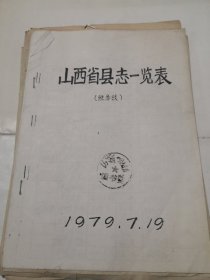 山西日报县志一览表
