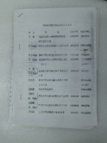 油印征集太岳史料北京联系人名单