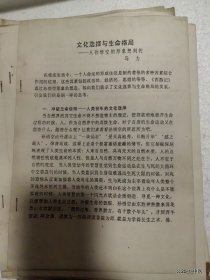凡仁旧藏:西游记学术讨论会论文:文化选择与生命格局--从孙悟空的形象想到的