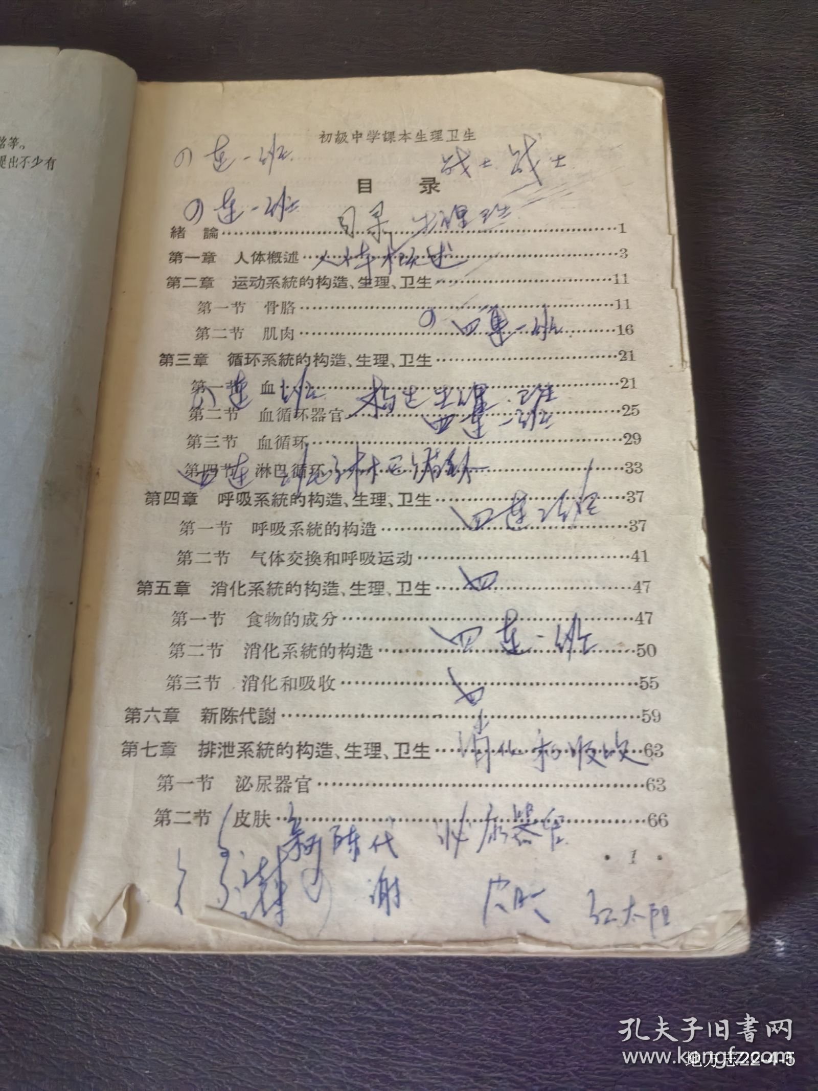 点击查看原图 初级中学课本:生理卫生