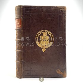 1850年英国伦敦《注释笔记：耶穌嘅比喻》Notes on the Parables of Our Lord，英文原版，棕色小牛皮精装，封面烫金拉格比公学（Rugby School）徽章，英国圣公宗总主教理查德·切内维克斯·特伦奇（Richard Chenevix Trench）著