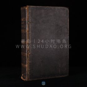1832年《圣经：约翰·布朗自释版》The Sele-Interpreting Bible，英文原版，黑色摩洛哥真皮精装，英国牧师约翰·布朗（John Brown）著作，内收整页金属版画几十余幅