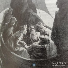 1913年《中世纪的神话和传说》Myths & legends of the Middle Ages，英文原版，蓝色漆布精装，英国历史学家格贝尔（H.A. Guerber）著作，内收插图60余幅