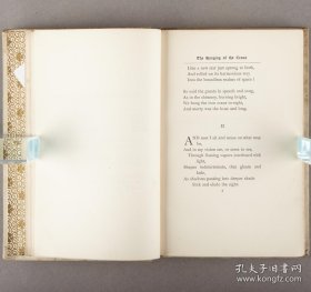 1893年《The Hanging of the Crane》，英文原版，白色漆布精装，美国诗人朗费罗（Longfellow）诗集，收诗11首，内收版画8幅