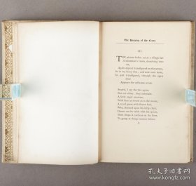 1893年《The Hanging of the Crane》，英文原版，白色漆布精装，美国诗人朗费罗（Longfellow）诗集，收诗11首，内收版画8幅